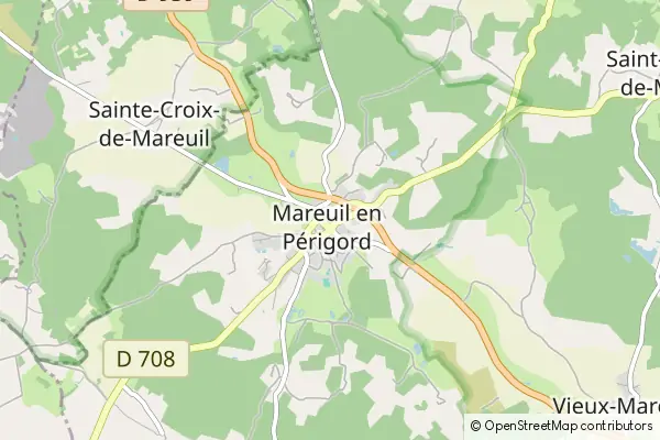 Mapa Mareuil en Périgord