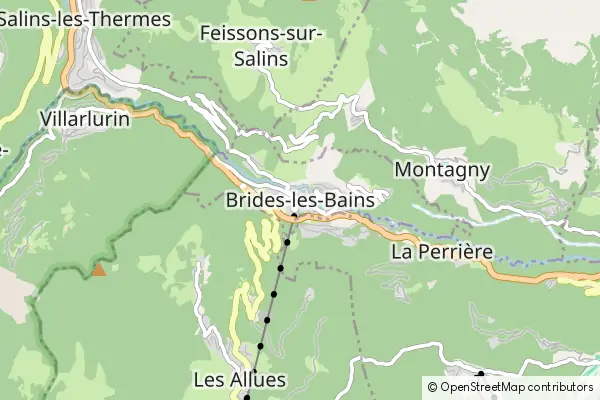 Mapa Brides-les-Bains