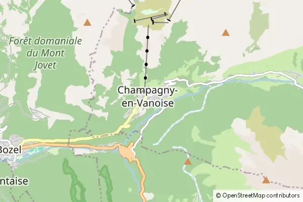 Mapa Champagny-en-Vanoise