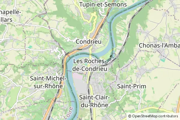 Mapa Les Roches-de-Condrieu