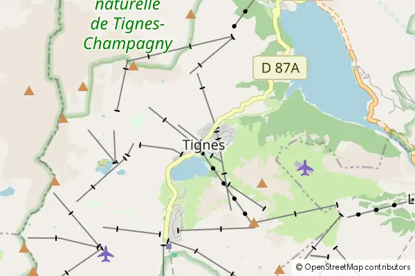 Mapa Tignes