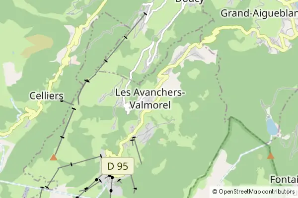 Mapa Les Avanchers-Valmorel