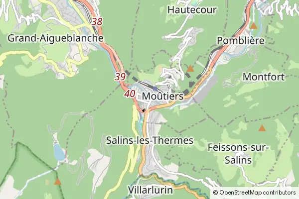 Mapa Moûtiers