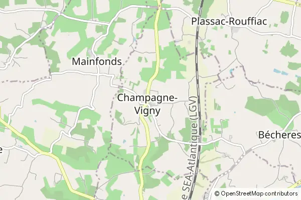 Mapa Champagne-Vigny