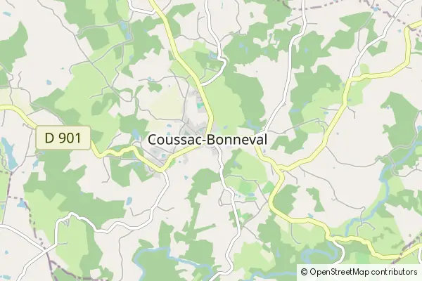 Mapa Coussac Bonneval