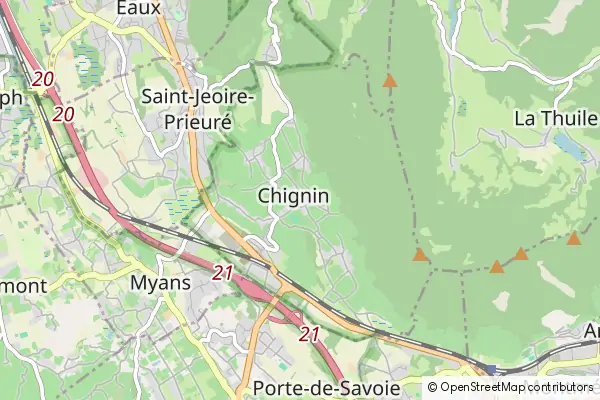 Mapa Chignin