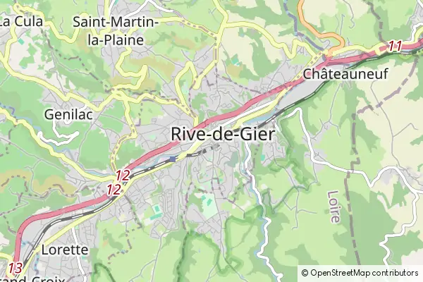 Mapa Rive-de-Gier