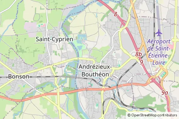 Mapa Andrézieux-Bouthéon