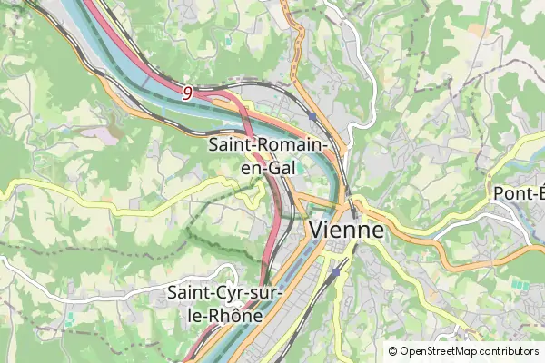 Mapa Saint-Romain-en-Gal