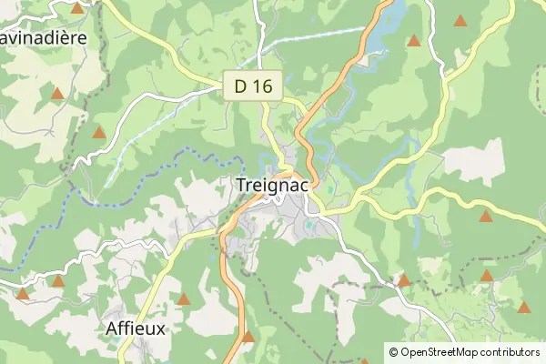 Mapa Treignac