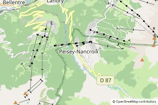 Mapa Peisey-Nancroix