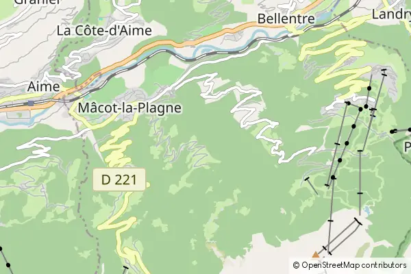 Mapa La Plagne-Tarentaise