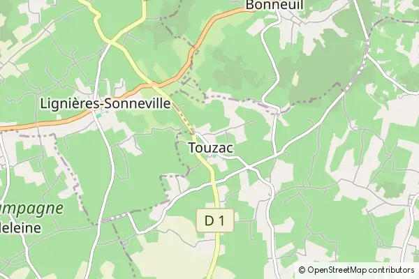 Mapa Touzac