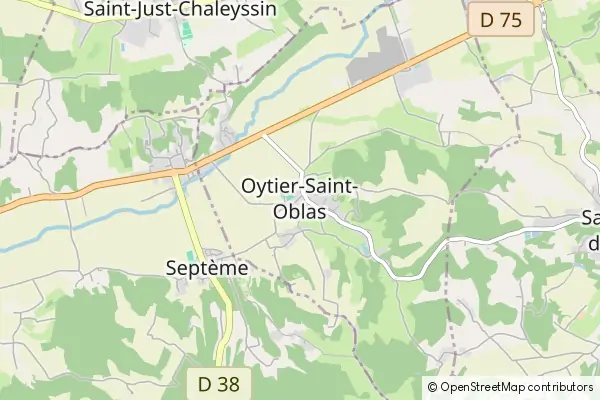 Mapa Oytier-Saint-Oblas