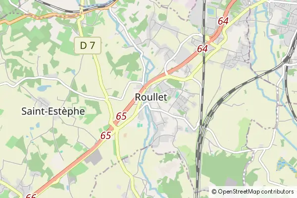 Mapa Roullet-Saint-Estèphe