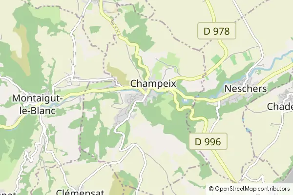 Mapa Champeix