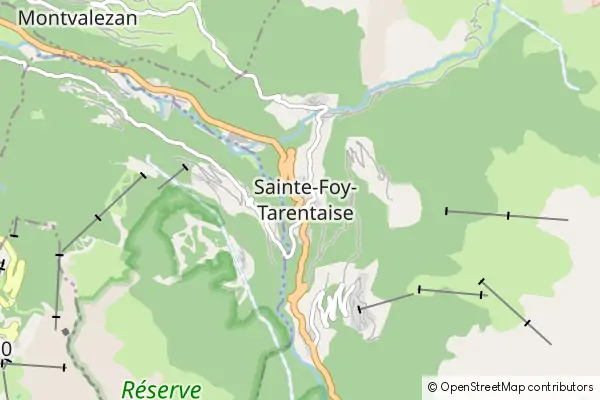 Mapa Sainte-Foy-Tarentaise