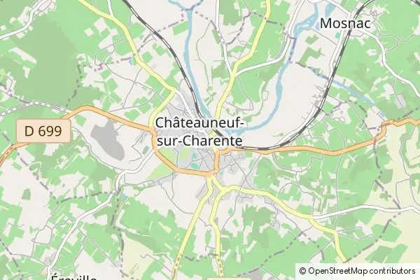 Mapa Châteauneuf-sur-Charente