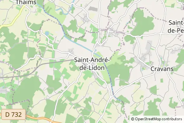 Mapa Saint-André-de-Lidon