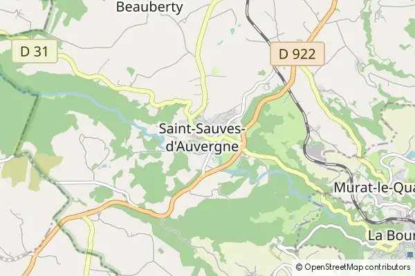 Mapa Saint-Sauves-d'Auvergne