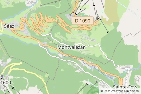 Mapa Montvalezan