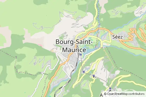 Mapa Bourg Saint Maurice