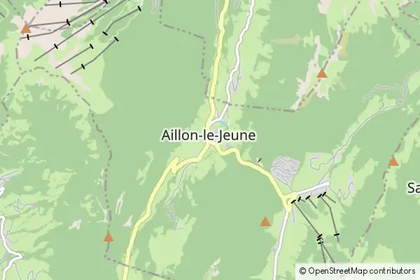 Mapa Aillon-le-Jeune