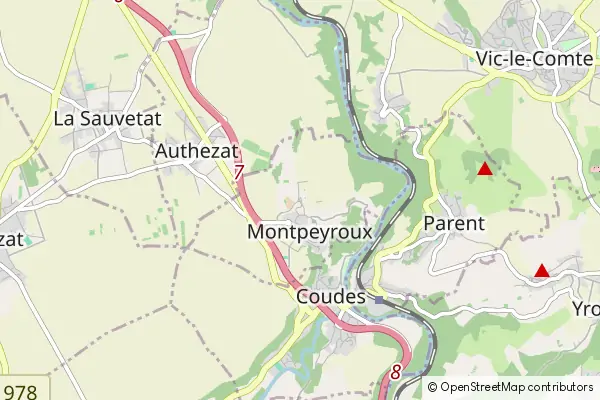 Mapa Montpeyroux