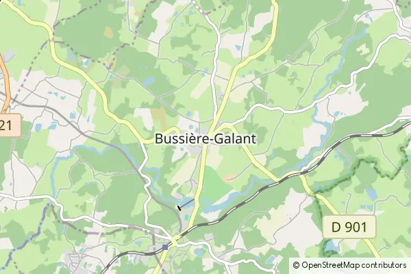 Mapa Bussière-Galant