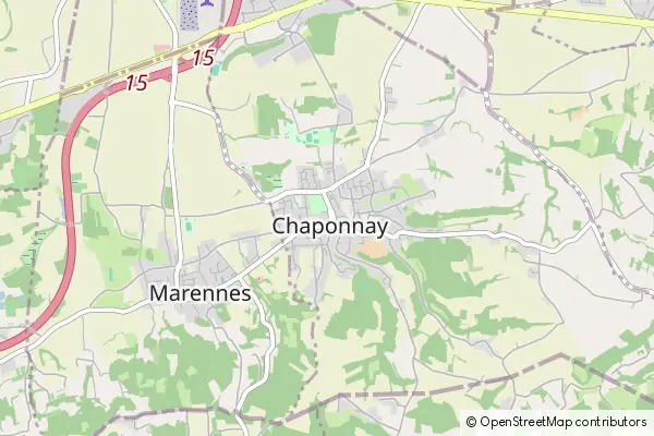 Mapa Chaponnay