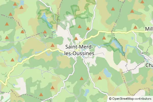 Mapa Saint-Merd-les-Oussines