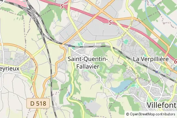 Mapa Saint-Quentin-Fallavier