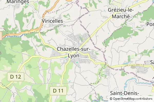 Mapa Chazelles-sur-Lyon