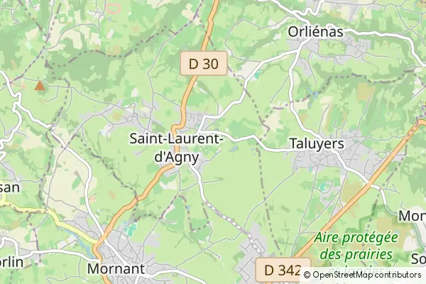 Mapa Saint-Laurent-d'Agny