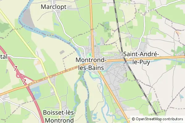 Mapa Montrond-les-Bains