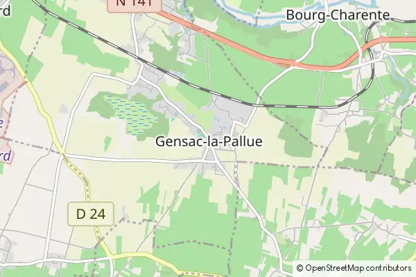 Mapa Gensac-la-Pallue