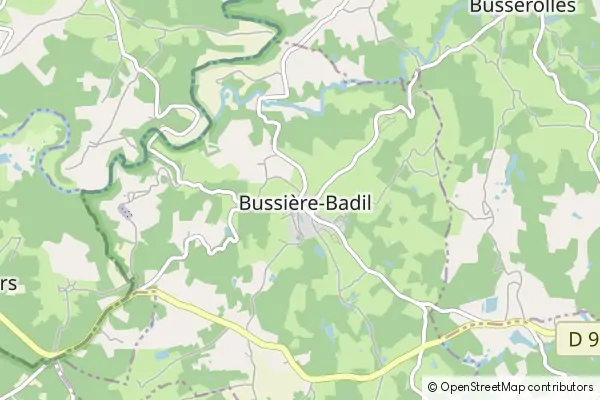 Mapa Bussière-Badil