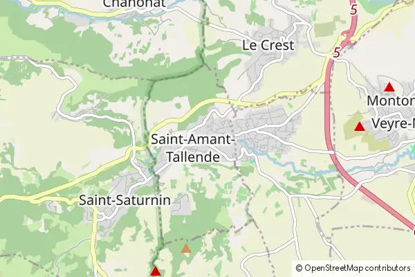 Mapa Saint-Amant-Tallende