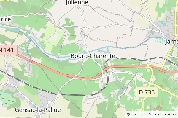 Mapa Bourg-Charente