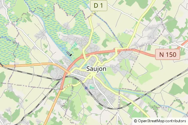 Mapa Saujon