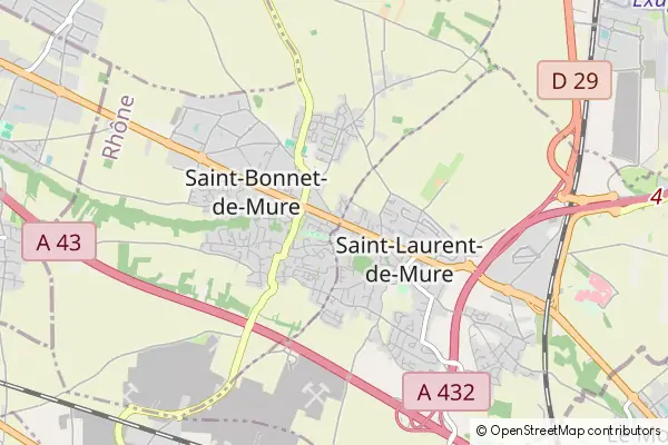 Mapa Saint-Laurent-de-Mure