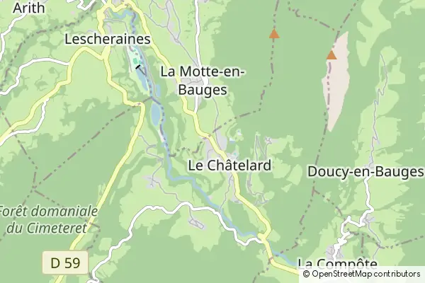 Mapa Le Châtelard