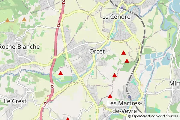 Mapa Orcet