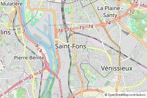 Mapa Saint-Fons