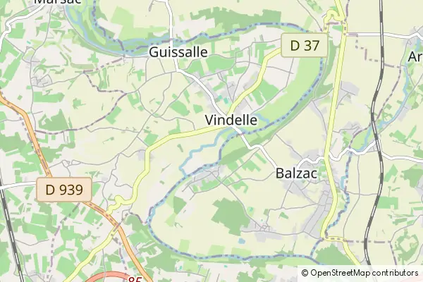 Mapa Vindelle