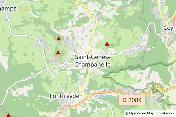 Mapa Saint-Genès-Champanelle