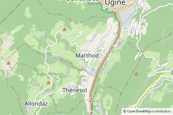 Mapa Marthod