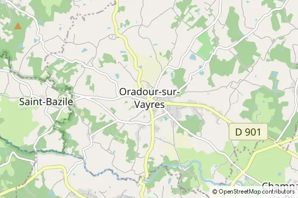 Mapa Oradour-sur-Vayres