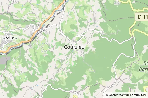 Mapa Courzieu