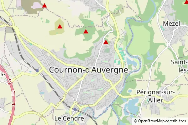 Mapa Cournon-d'Auvergne